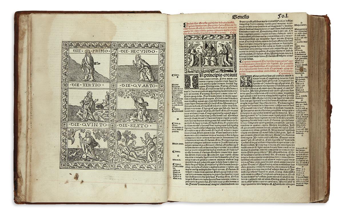 BIBLE IN LATIN.  Biblia cu[m] co[n]cordantiis veteris [et] novi testamenti [et] sacrorum canonum.  1518